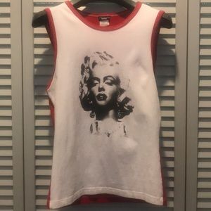 Marilyn Monroe Rhinestone enhanced fitted tank.